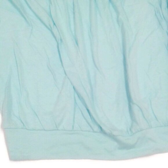 Energie Size L Juniors Tank Top Light Blue Embroidered Floral Cotton Summer NEW - Picture 3 of 6